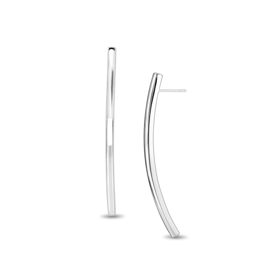 Sway Liner Silver Earrings