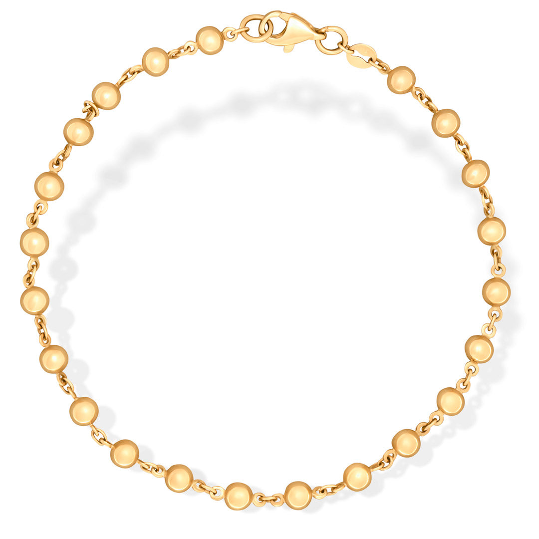 9ct Yellow Ball Chain Bracelet