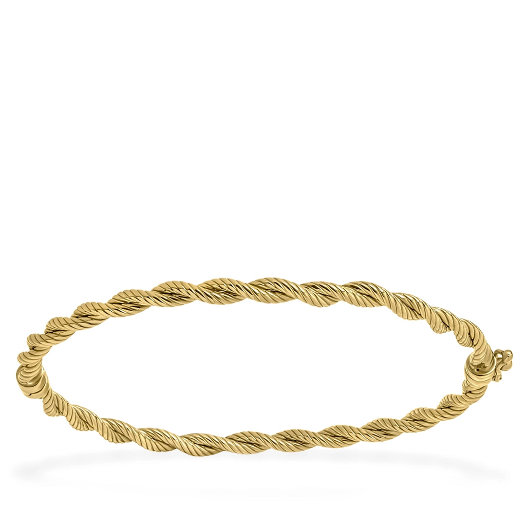 9ct Yellow Gold Marine Twisted Rope Bangle