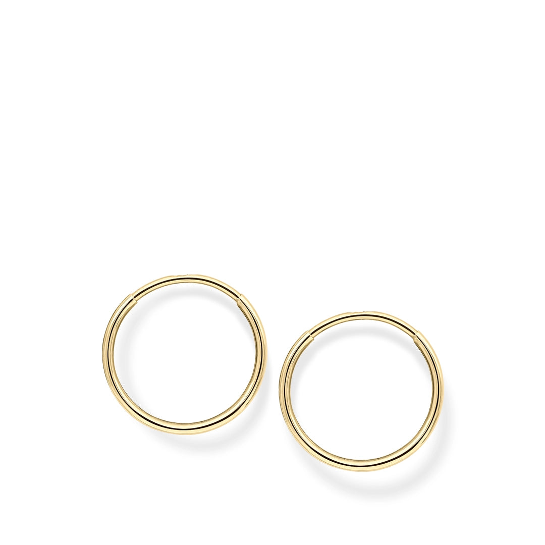 9ct Yellow Gold Classic 10mm Hoop Earrings