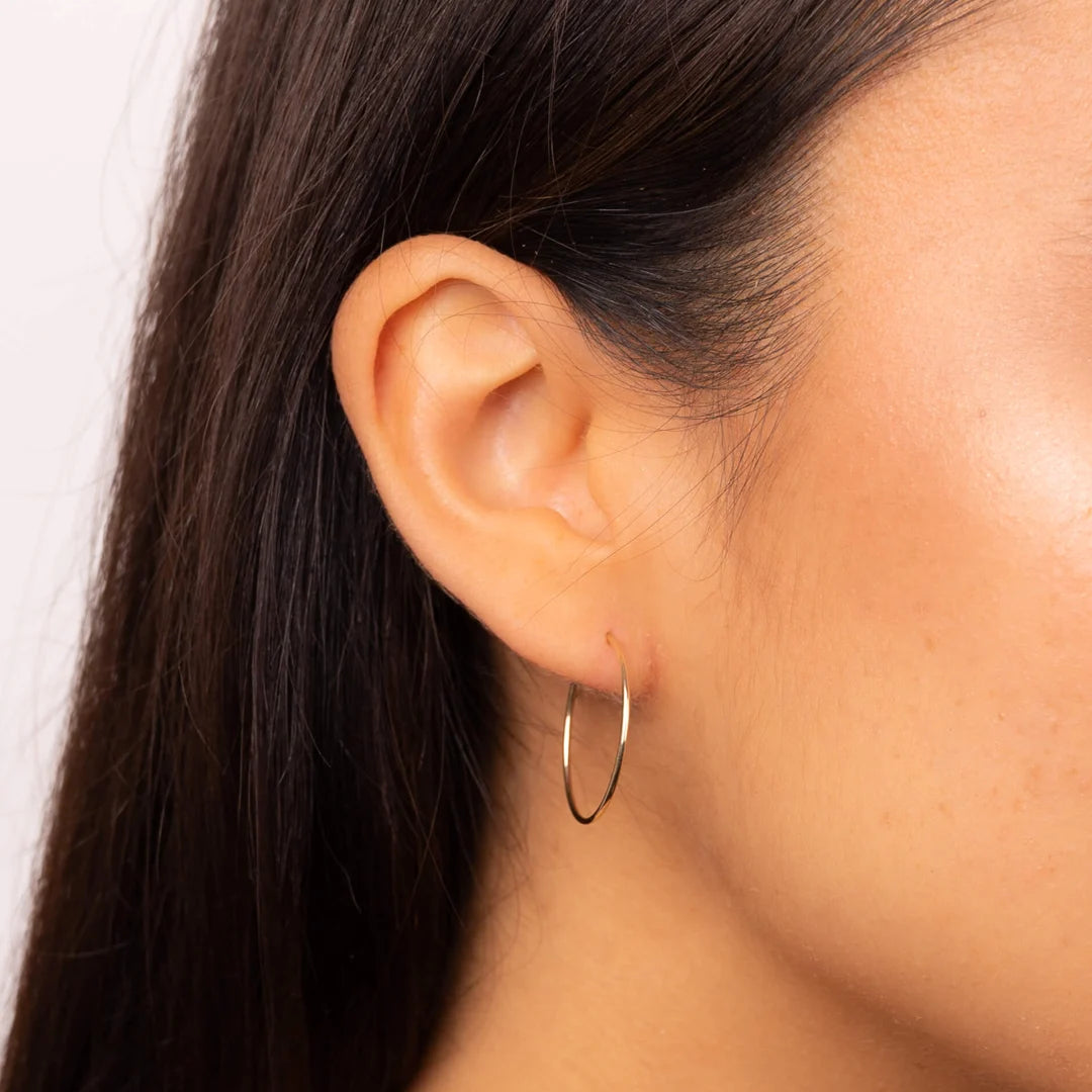 9ct Yellow Gold Classic 20mm Hoop Earrings