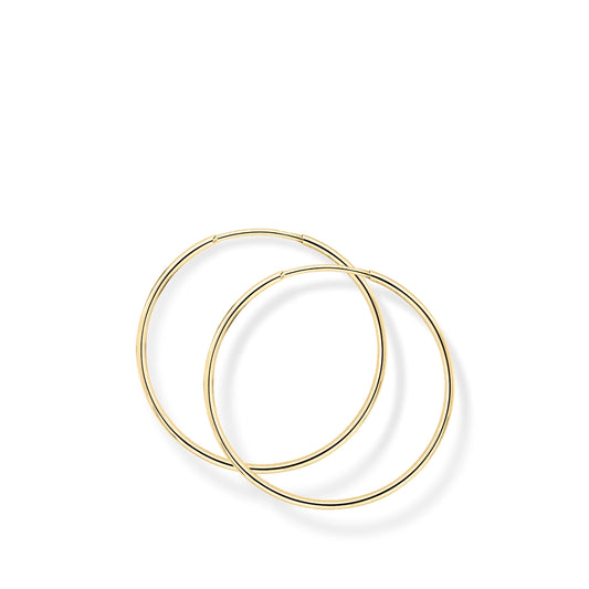 9ct Yellow Gold Classic 20mm Hoop Earrings