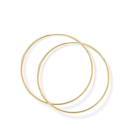 9ct Yellow Gold Classic 30mm Hoop Earrings
