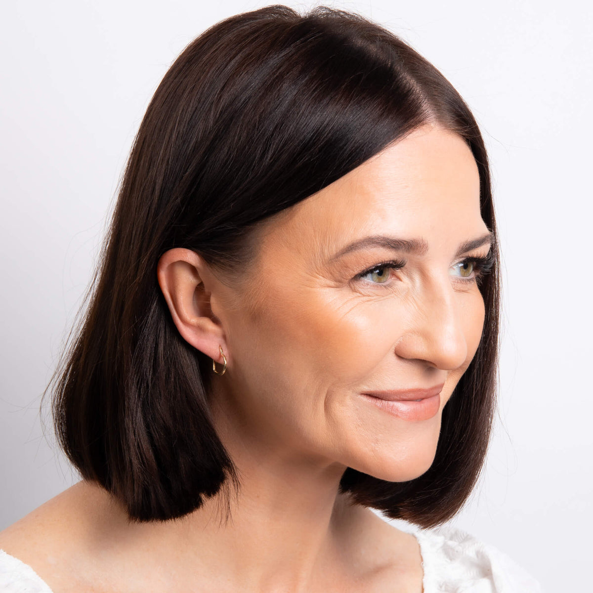 9ct Yellow Gold SweetHeart Hoop Earrings