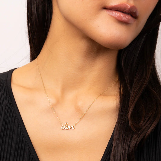 9ct Yellow Gold Love Necklace 9ct Yellow Gold Love Necklace