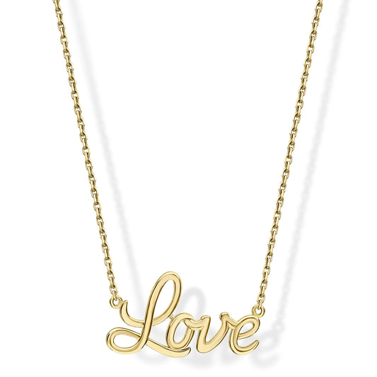 9ct Yellow Gold Love Necklace