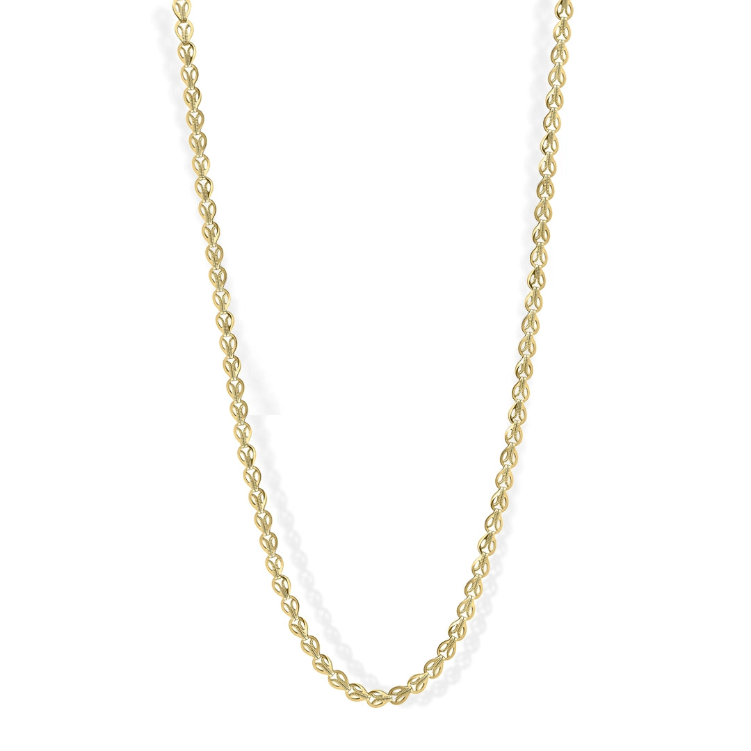 9ct Yellow Gold Stampato Link Chain Necklace