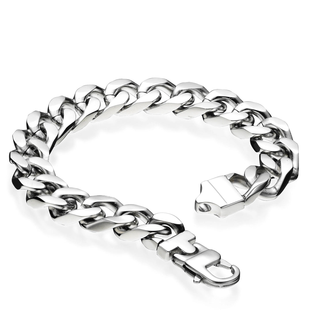 Fred Bennett Mens Stainless Steel Heavyweight Curb Chain Bracelet
