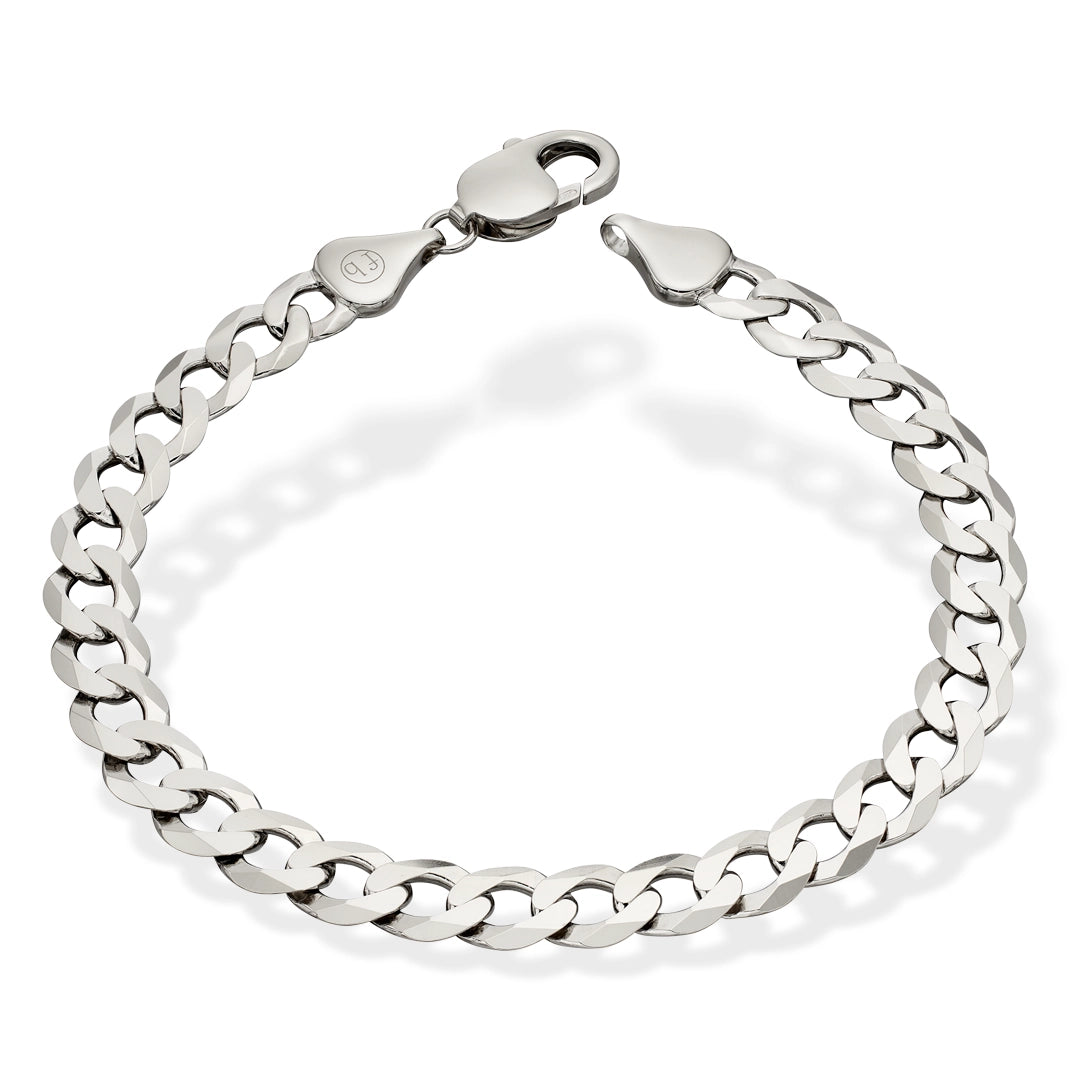 Fred Bennett Mens Heavyweight Diamond Cut Curb Chain Bracelet