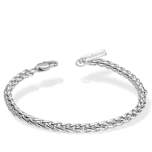 Fred Bennett Boys Stainless Steel Wheat Chain Bracelet