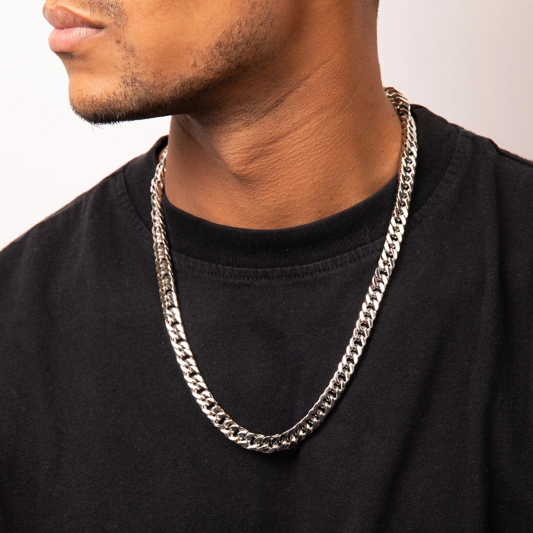 Fred Bennett Mens Stainless Steel Heavyweight Curb Chain Necklace