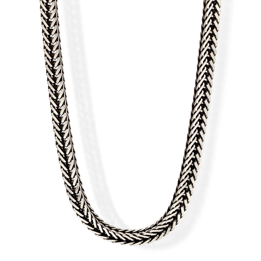 Fred Bennett Mens Oxidised Foxtail Chain Necklace