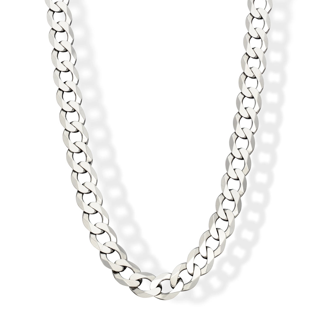 Fred Bennett Mens Heavyweight Diamond Cut Curb Chain Necklace