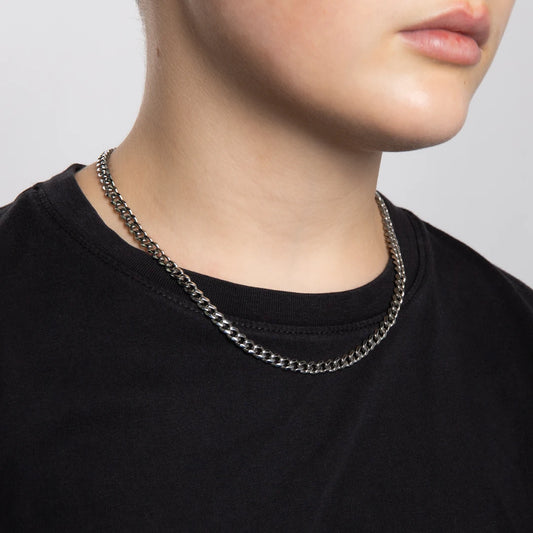 Fred Bennett Boys Stainless Steel Cuban Link Chain Necklace Fred Bennett Boys Stainless Steel Cuban Link Chain Necklace