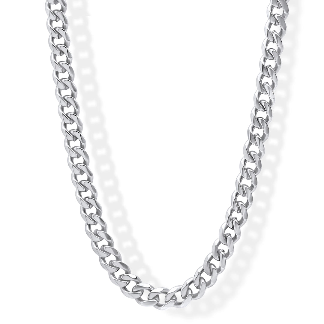 Fred Bennett Boys Stainless Steel Cuban Link Chain Necklace