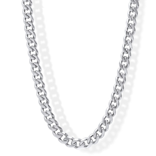 Fred Bennett Boys Stainless Steel Cuban Link Chain Necklace