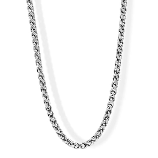 Fred Bennett Boys Stainless Steel Wheat Chain Necklace
