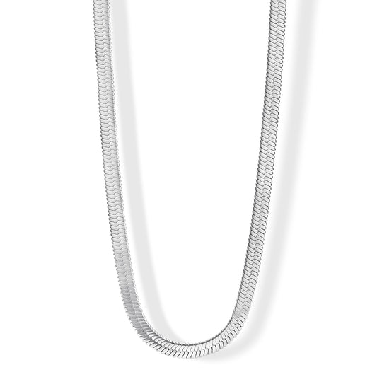 Fred Bennett Mens Stainless Steel Herringbone Chain Necklace