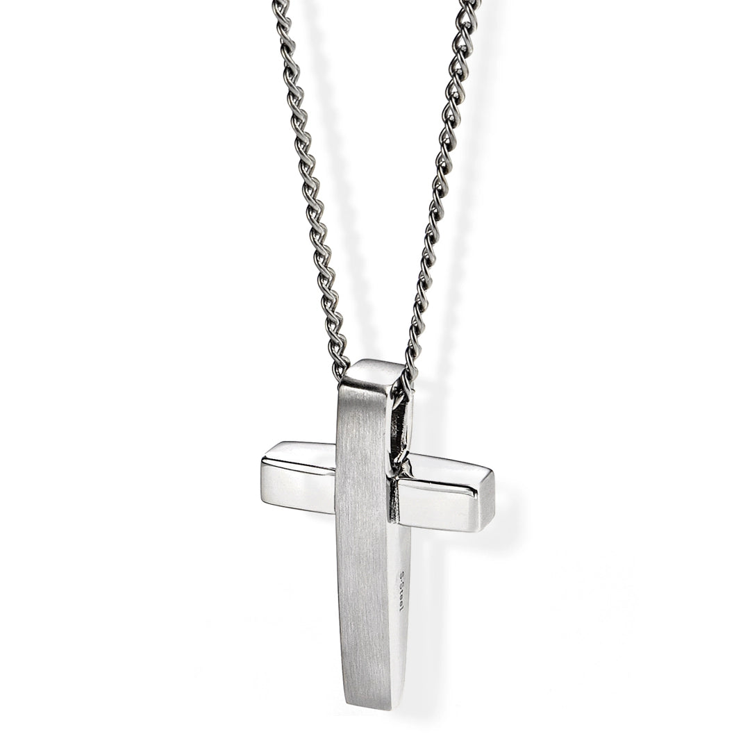 Fred Bennett Mens Stainless Steel Two Tone Cross Pendant