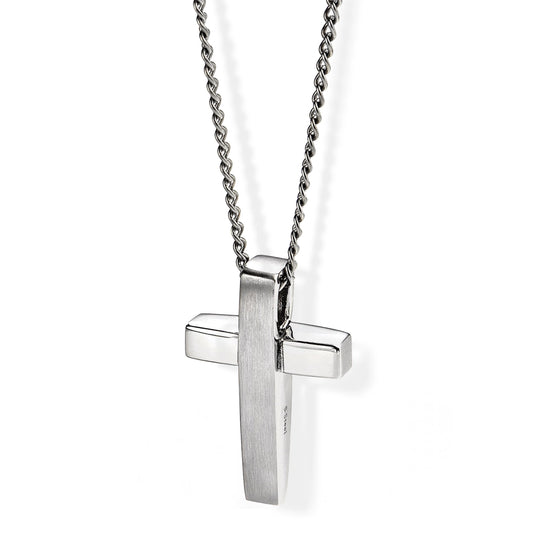 Fred Bennett Mens Stainless Steel Two Tone Cross Pendant