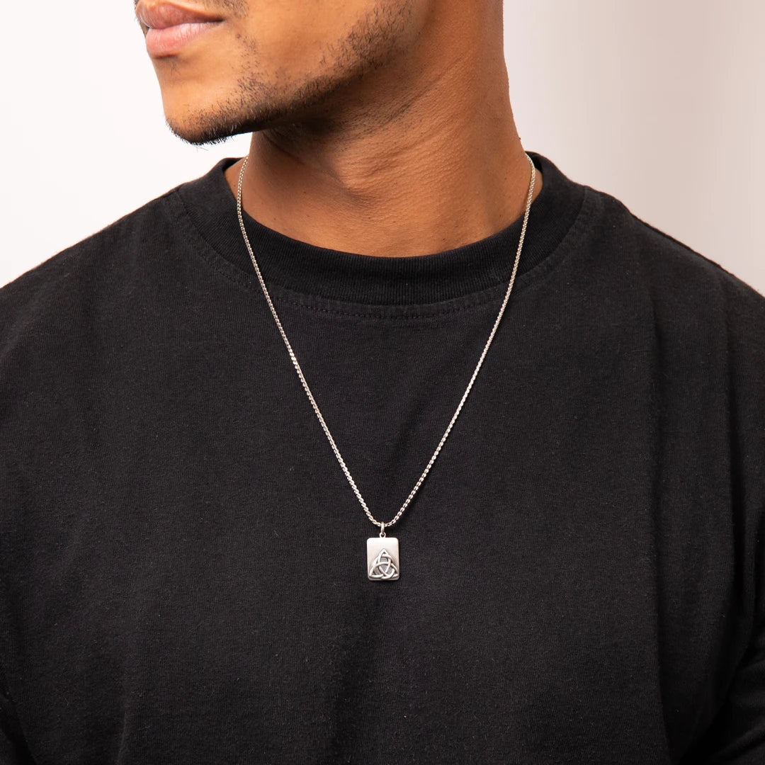 Fred Bennett Mens Sterling Silver Twisted Box Chain Necklace