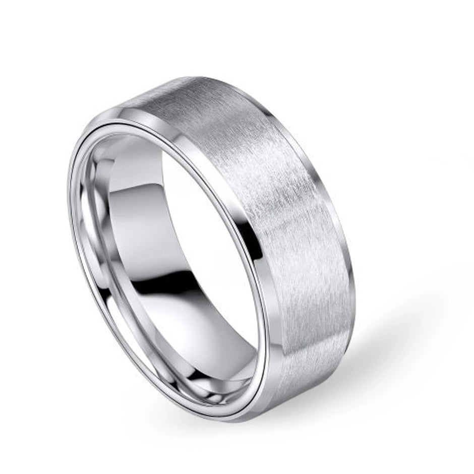 Fred Bennett Mens Brushed Stainless Steel Spinner Ring