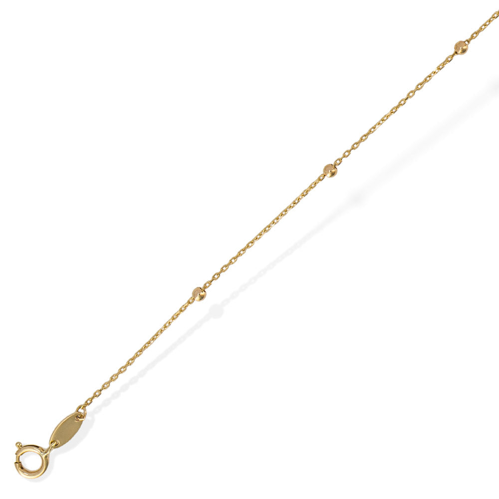 9ct Yellow Fine Ball Station Bracelet