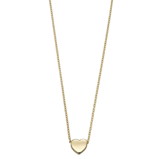 9ct Yellow Gold Elfin Heart Pendant Yellow Gold