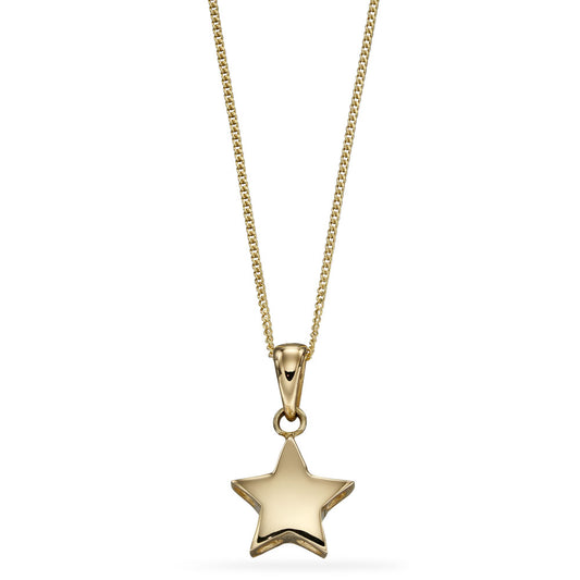 9ct Yellow Gold Star Pendant GP2262
