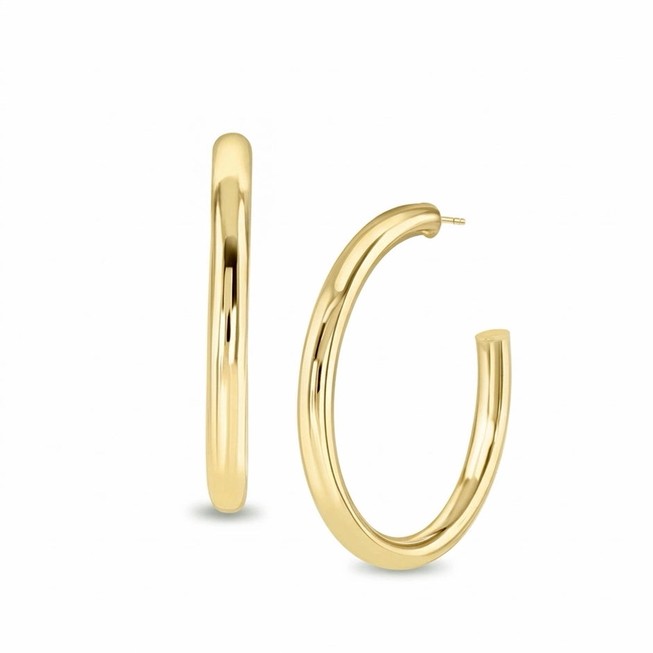 Halo Maxi Gold Vermeil Hoop Earrings