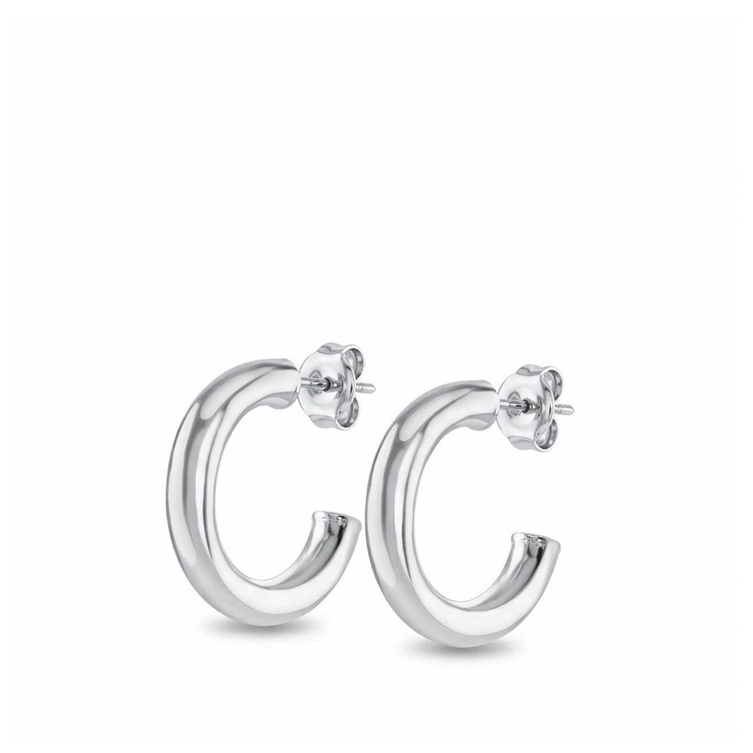 Halo Mini Silver Hoop Earrings