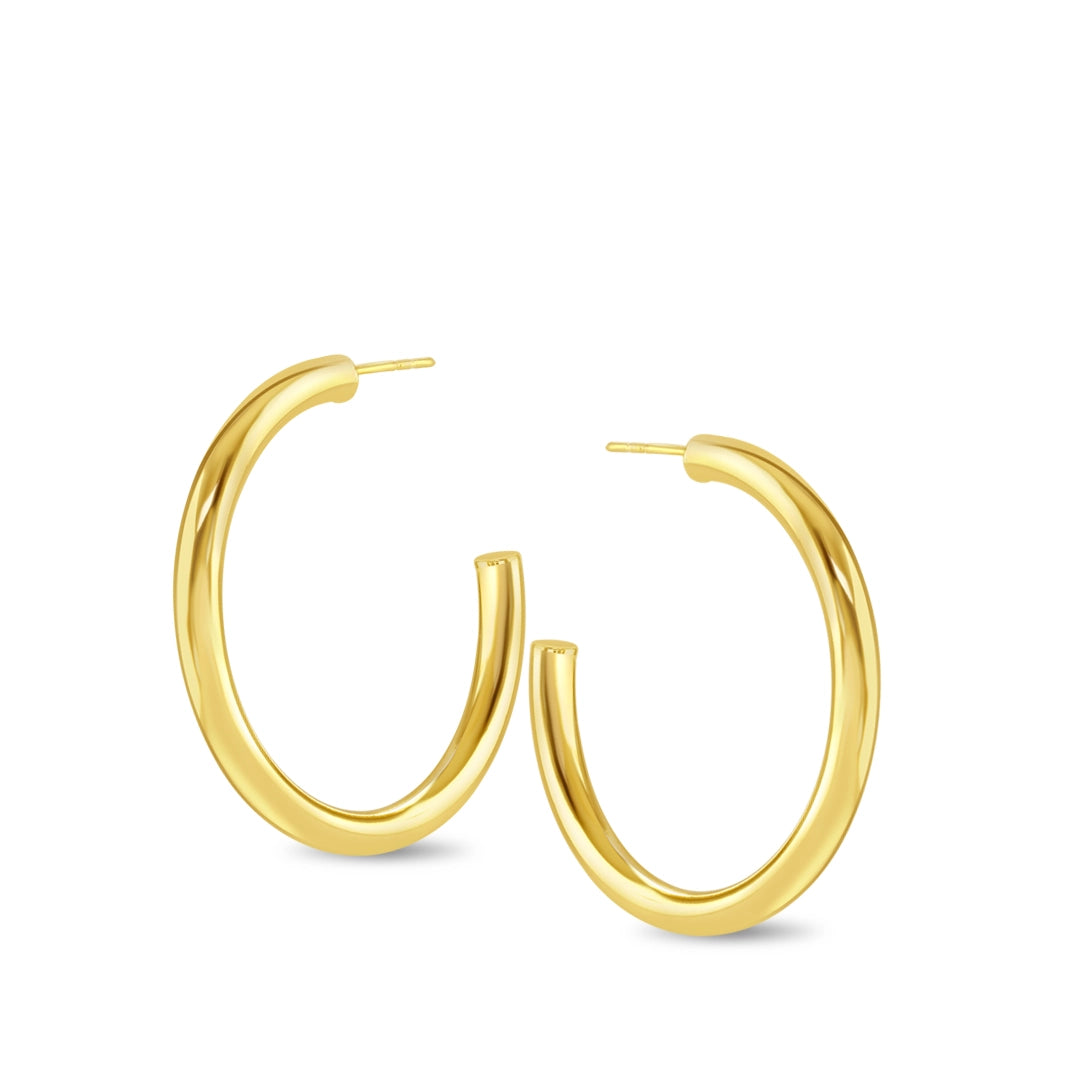Halo Large Gold Vermeil Hoop Earrings