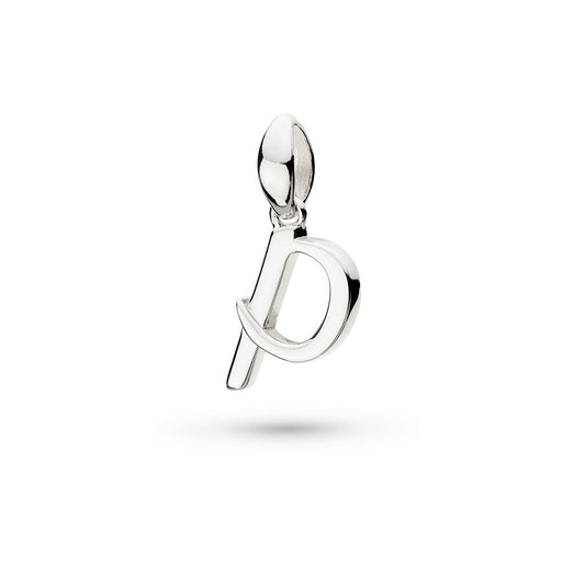 Kit Heath Kit Heath Skript Lowercase P Initial Sterling Silver Pendant White Gold