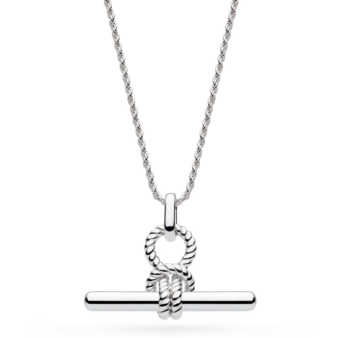 Marina Rope Knot T Bar Grande Sterling Necklace