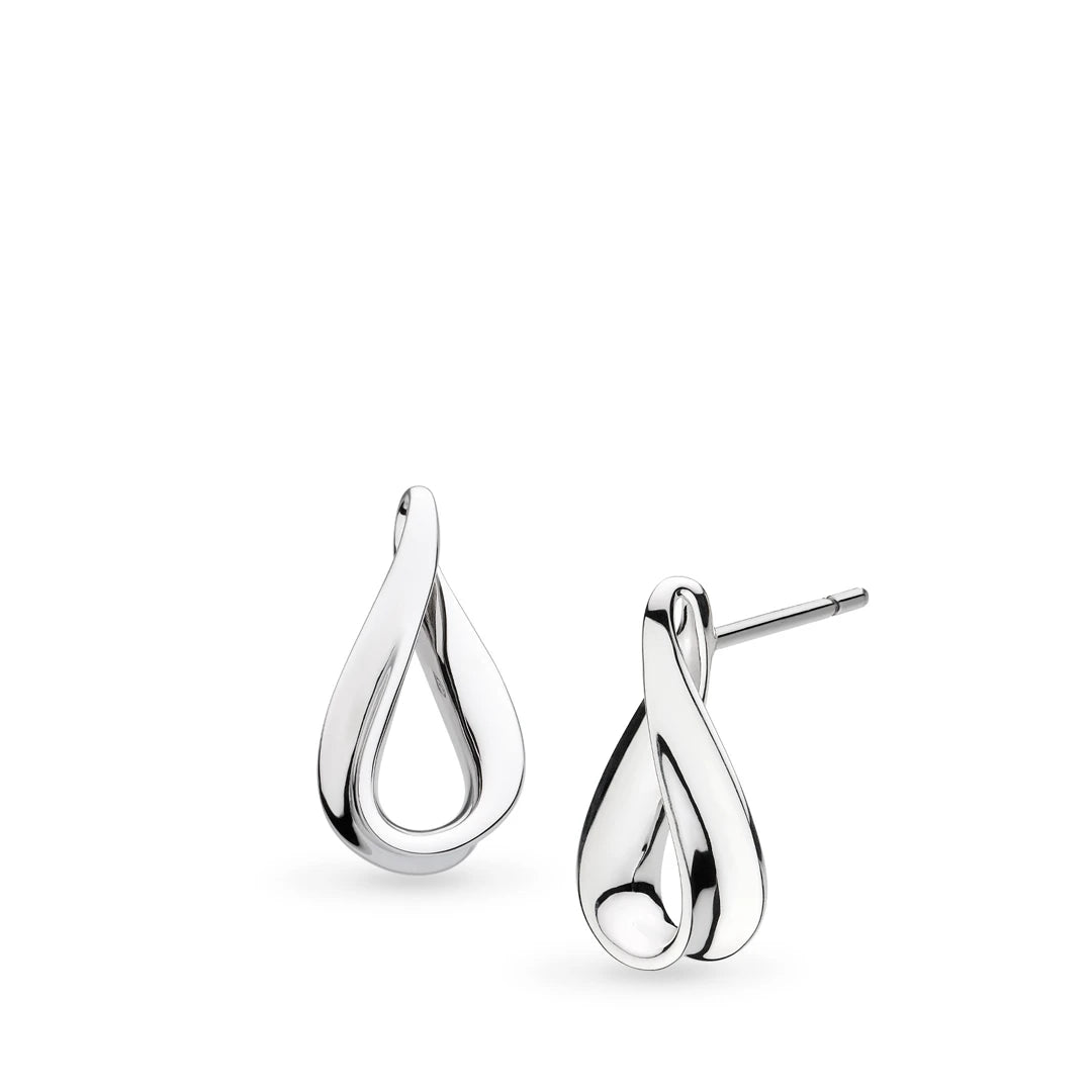 Kit Heath Sterling Silver Serenity Loop Grande Stud Earrings