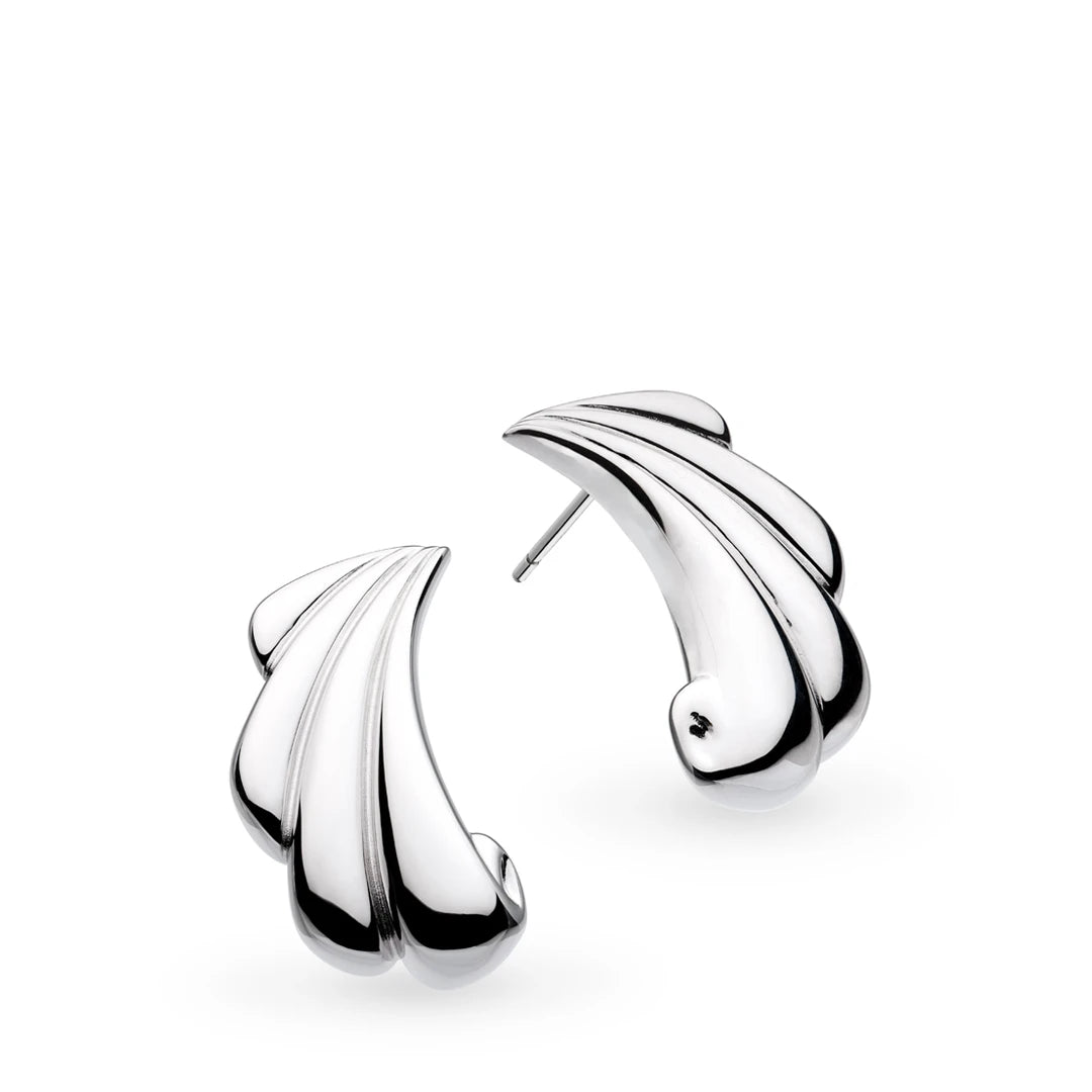 Kit Heath Sterling Silver Oceane Shell Echo Grande Stud Earrings