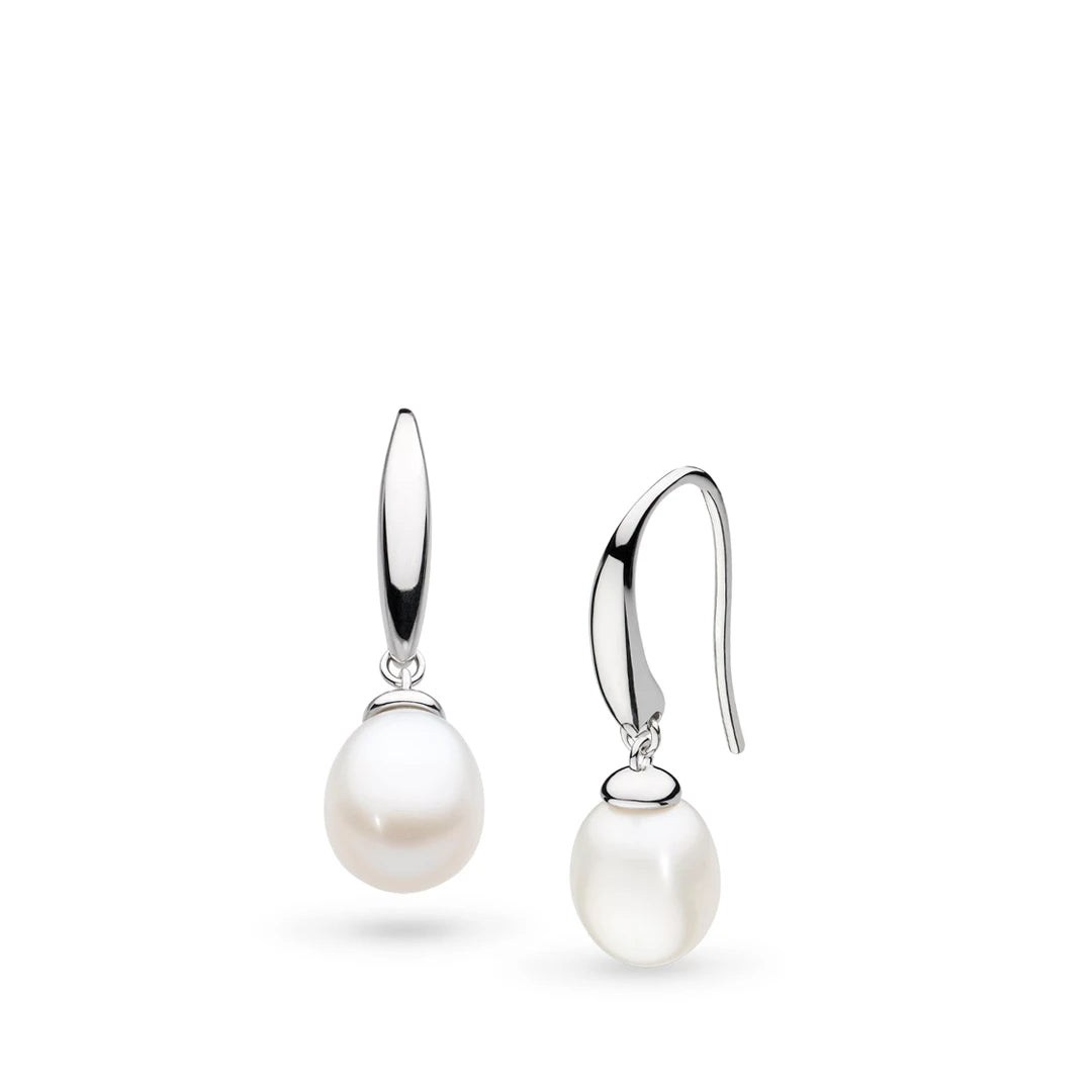 Kit Heath Sterling Silver Revival Classic Pearl Drop Earrings
