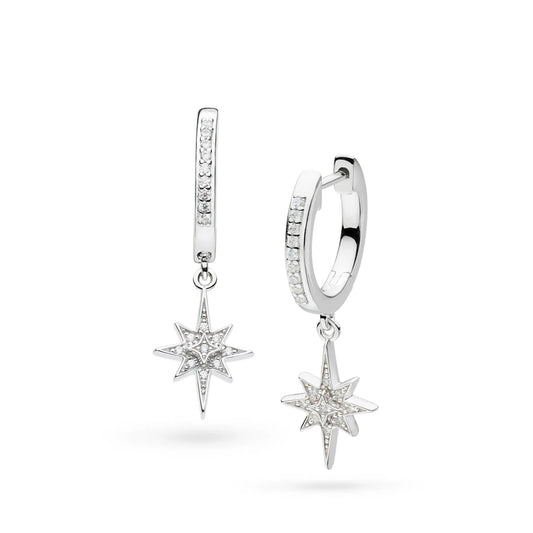 Céleste North Star Hoop Earrings