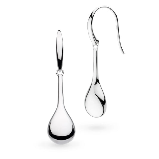 Kit Heath Sterling Silver Coast Pebble Smooth Elegant Drop Earrings