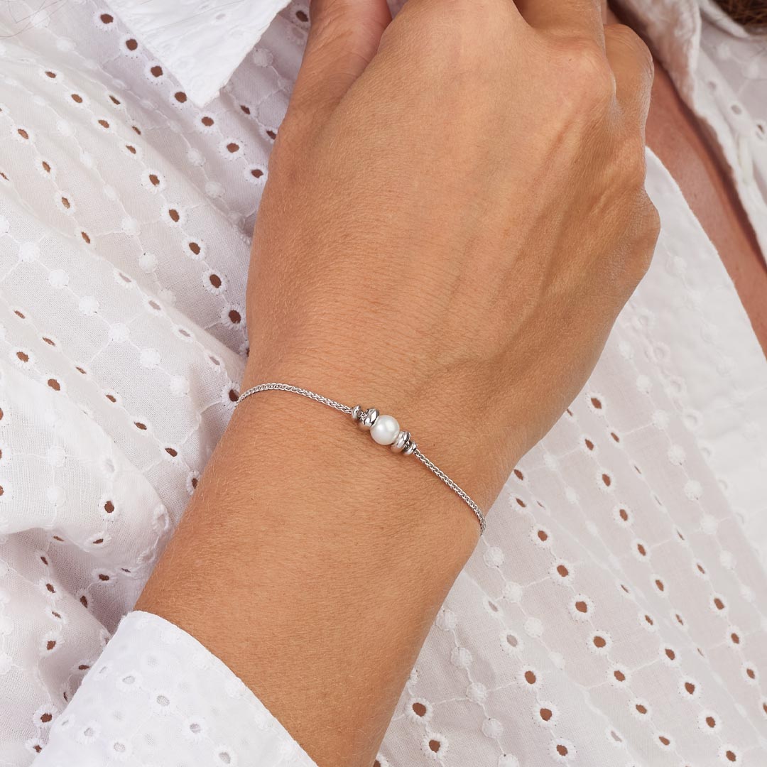 Kit Heath Sterling Silver Coast Tumble Pearl Toggle Bracelet