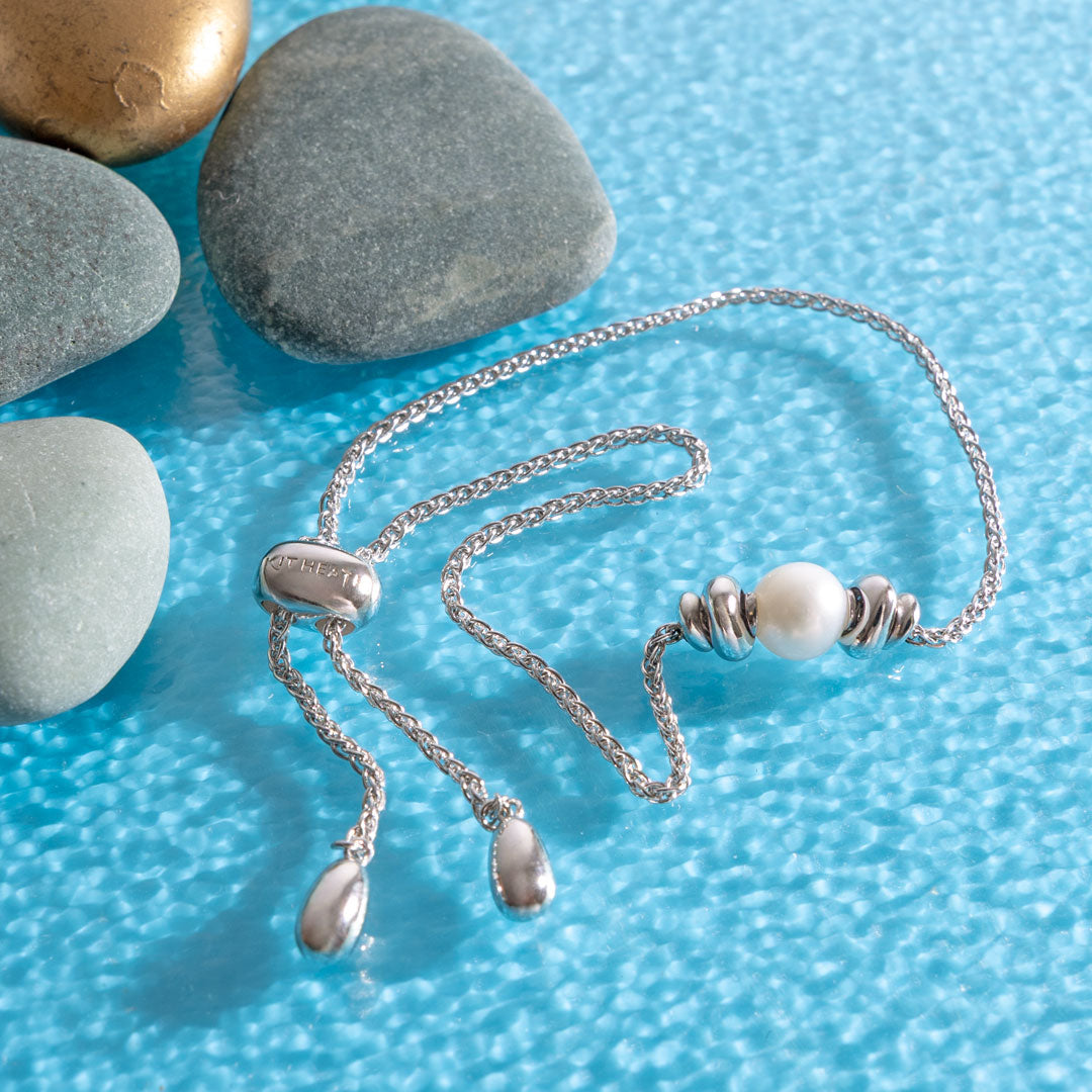 Kit Heath Sterling Silver Coast Tumble Pearl Toggle Bracelet
