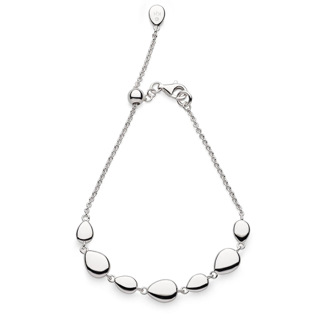 Kit Heath Sterling Silver Coast Pebbles Linking Pebbles Slider Bracelet