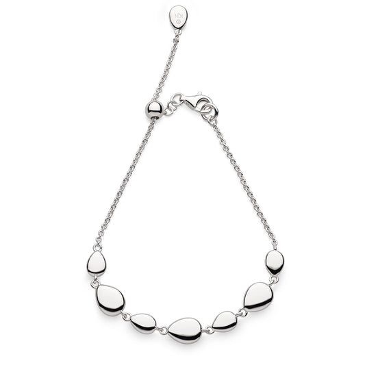 Kit Heath Sterling Silver Coast Pebbles Linking Pebbles Slider Bracelet
