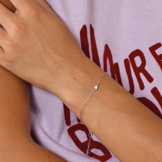 Kit Heath Sterling Silver Desire Kiss Mini Heart Ball Chain Bracelet Kit Heath Sterling Silver Desire Kiss Mini Heart Ball Chain Bracelet