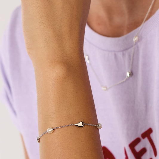 Kit Heath Sterling Silver Desire Kiss Pearl Station Bracelet Kit Heath Sterling Silver Desire Kiss Pearl Station Bracelet