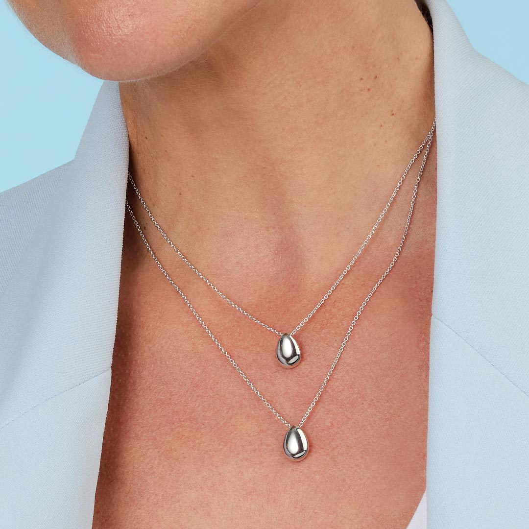 Kit Heath Sterling Silver Coast Pebble Smooth Necklace