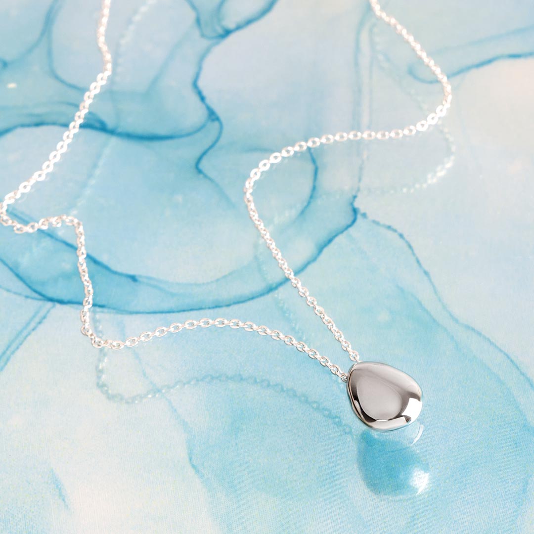 Kit Heath Sterling Silver Coast Pebble Smooth Necklace