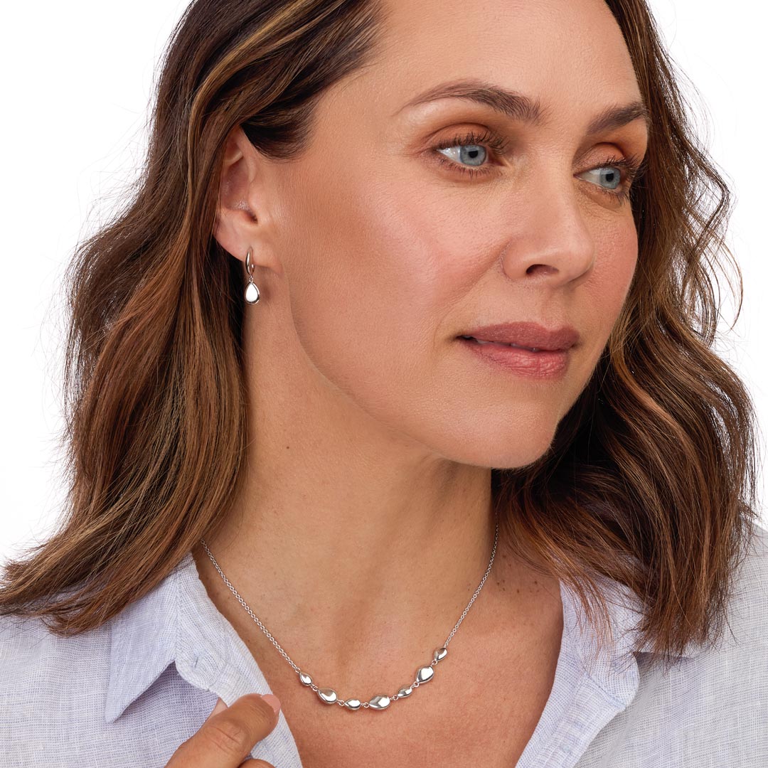 Kit Heath Sterling Silver Coast Pebbles Linking Pebbles Necklet