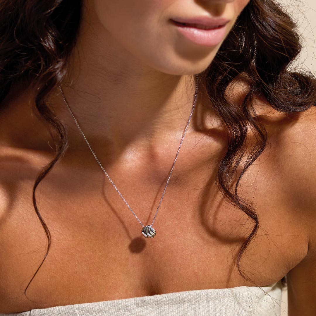 Kit Heath Sterling Silver Oceane Shell Echo Rounded Necklace