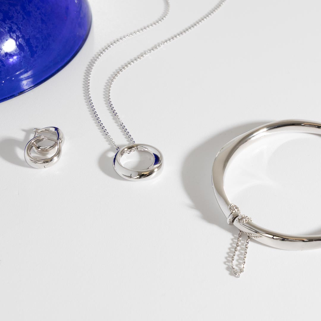 Kit Heath Sterling Silver Bevel Cirque Necklace